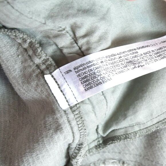 Zara Oversized Boxy Corduroy Shacket Women’s Sage Green Button-Up Shirt Jacket M - Picture 10 of 10